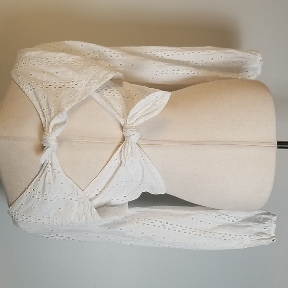 GB Back Tie Eyelet Crop Top Sz M - Picture 4 of 5